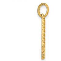 14K Yellow Gold Fancy Twist Letter N Pendant - 22mm Length by Oro Pregiato