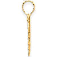 14K Yellow Gold Fancy Woven Heart Pendant - Polished Finish by Oro Pregiato