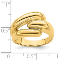 14K Yellow Gold Fashion Domed Ring with Textured Pattern by 0