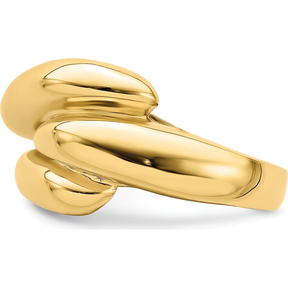 14K Yellow Gold Fashion Domed Ring with Textured Pattern by 0