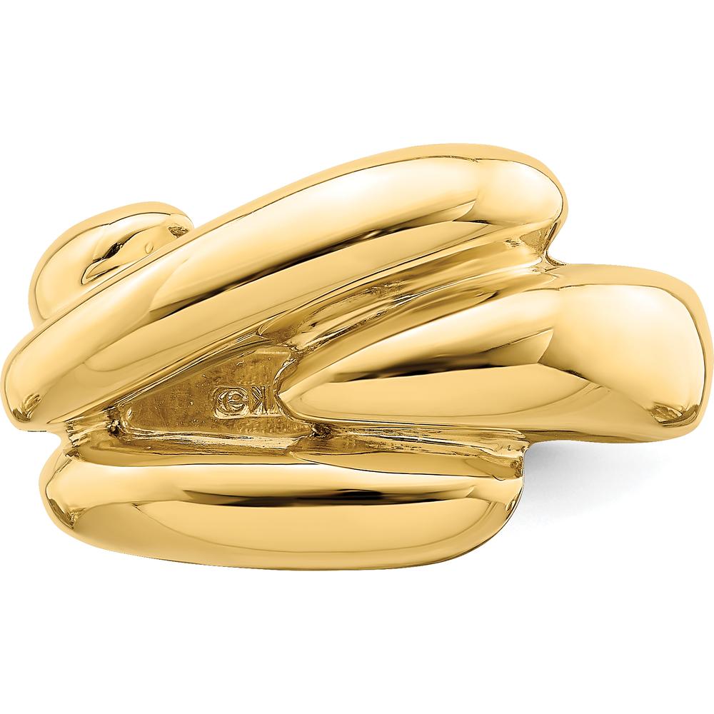 14K Yellow Gold Fashion Domed Ring with Textured Pattern by 0