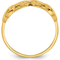 14K Yellow Gold Fashion Ring with Cut-Out Heart Design - Polished Finish by 0