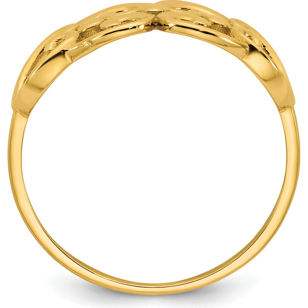 14K Yellow Gold Fashion Ring with Cut-Out Heart Design - Polished Finish by 0