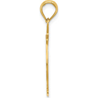 14K Yellow Gold FD Ladies Auxiliary Firefighter Shield Pendant - 20.8mm by Oro Pregiato