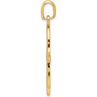 14K Yellow Gold Filigree Chamseh Pendant - Handcrafted Spiritual Charm by Oro Pregiato