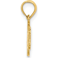 14K Yellow Gold Fire Truck Charm with Polished Finish - 23.2mm Length, 11.6mm Width by Oro Pregiato