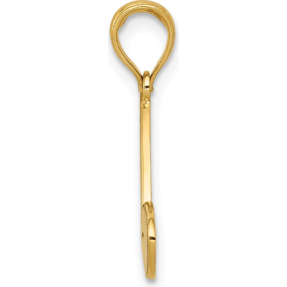 14K Yellow Gold Firefighter Helmet Pendant - Polished Finish by Oro Pregiato