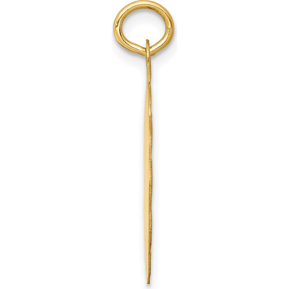 14K Yellow Gold First Holy Communion Round Disc Pendant with Polished and Satin Finish - 26mm Length x 20mm Width by Oro Pregiato