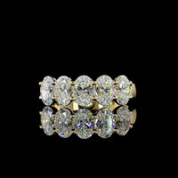 14K Yellow Gold Five-Stone East-West Eternity Band with Oval Cut Lab Diamonds - 2.07 Carat Total Weight - Covaloro Fine Jewelry