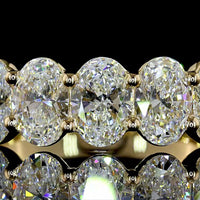 14K Yellow Gold Five-Stone East-West Eternity Band with Oval Cut Lab Diamonds - 2.07 Carat Total Weight - Covaloro Fine Jewelry