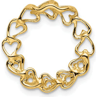14K Yellow Gold Five Stone Family Pendant Mounting - 19mm by Oro Pregiato