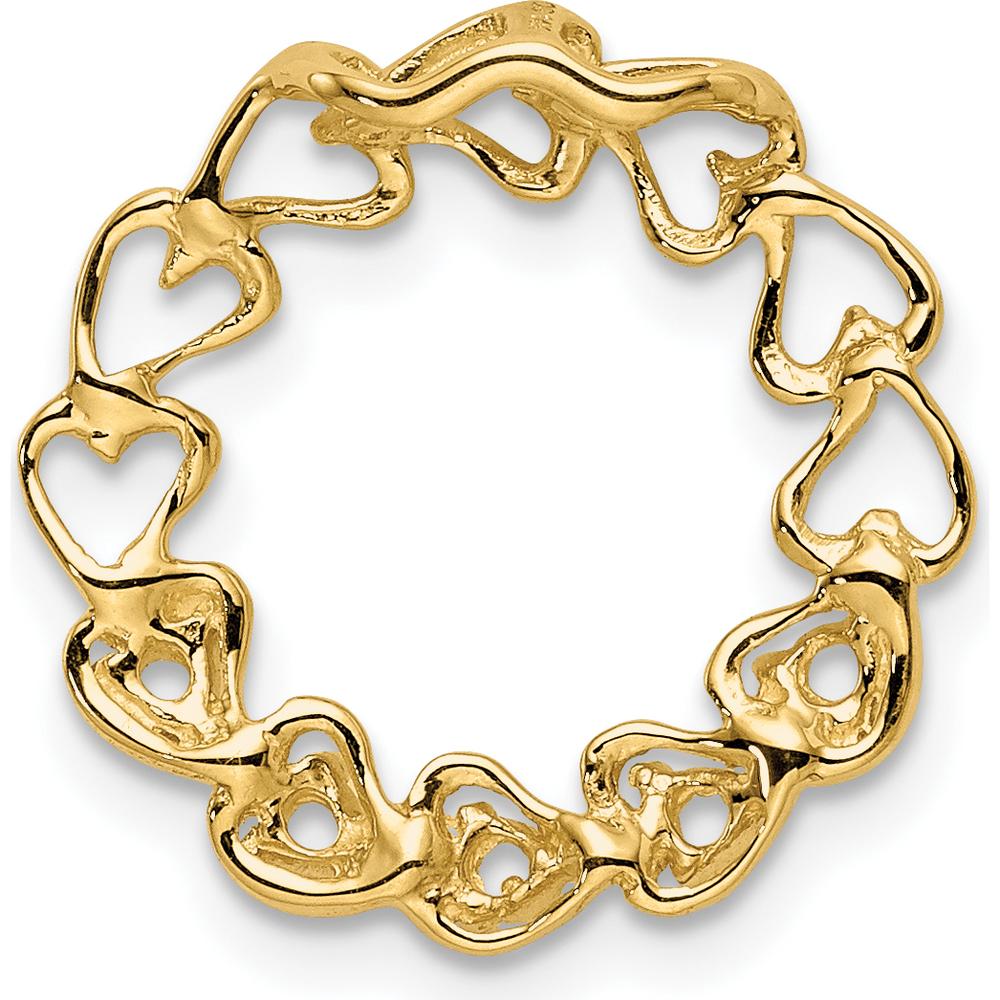14K Yellow Gold Five Stone Family Pendant Mounting - 19mm by Oro Pregiato