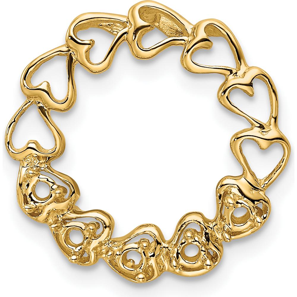 14K Yellow Gold Five Stone Family Pendant Mounting - 19mm by Oro Pregiato