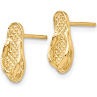 14K Yellow Gold Flip Flop Drop Earrings - 12mm Length by Oro Pregiato