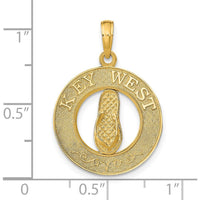 14K Yellow Gold Flip Flop Pendant - Polished Finish by Oro Pregiato