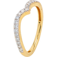 14K Yellow Gold Flowing Split-Shank Bridal Set with Round Lab Grown Diamonds - 2.69 Carat Total Diamond Weight