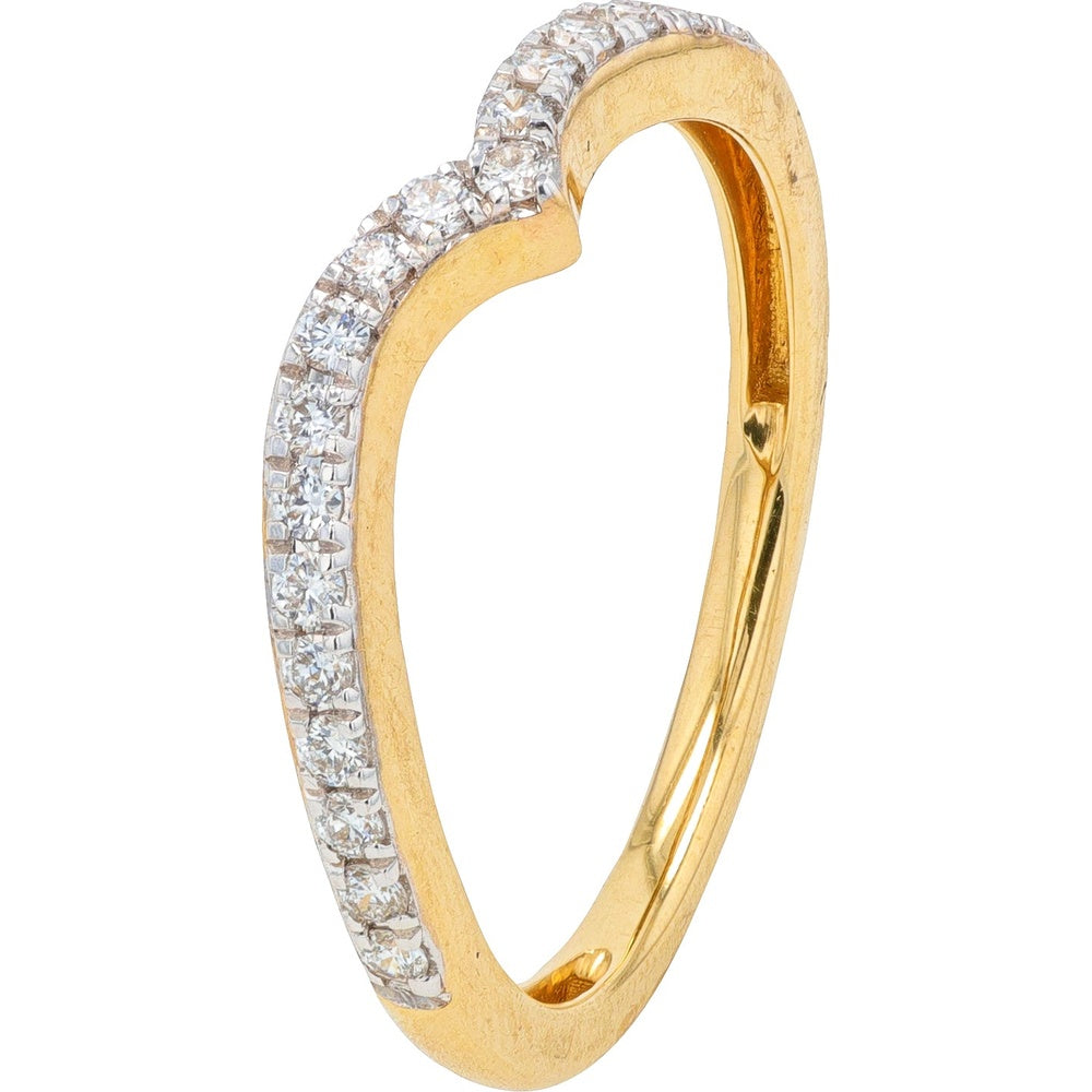 14K Yellow Gold Flowing Split-Shank Bridal Set with Round Lab Grown Diamonds - 2.69 Carat Total Diamond Weight