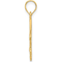 14K Yellow Gold Flying Eagle Pendant with Polished Finish - 24mm Length, 19mm Width by Oro Pregiato