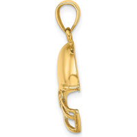 14K Yellow Gold Football Helmet Pendant Charm - Polished Finish, 13.75mm Length by Oro Pregiato