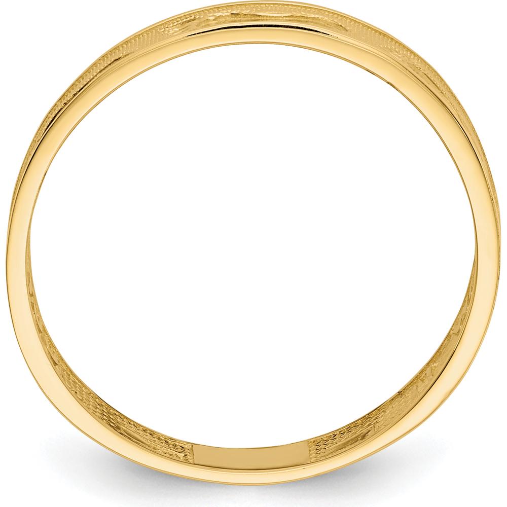 14K Yellow Gold Footprints in the Sand Ring - 5mm Width by Oro Pregiato