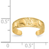 14K Yellow Gold Footprints Toe Ring - 5mm Solid Band, Polished Finish by Oro Pregiato