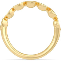 14K Yellow Gold Free Form Fashion Ring with Pavé Set Round Diamonds - 0.29 Carat Total Diamond Weight by Auriventus