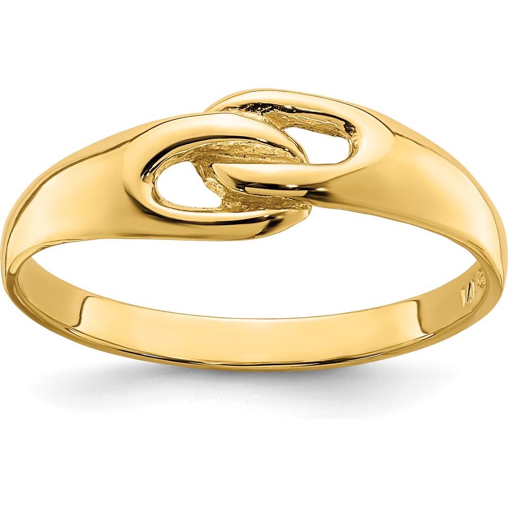 14K Yellow Gold Free Form Knot Fashion Ring with Polished Finish by Oro Pregiato