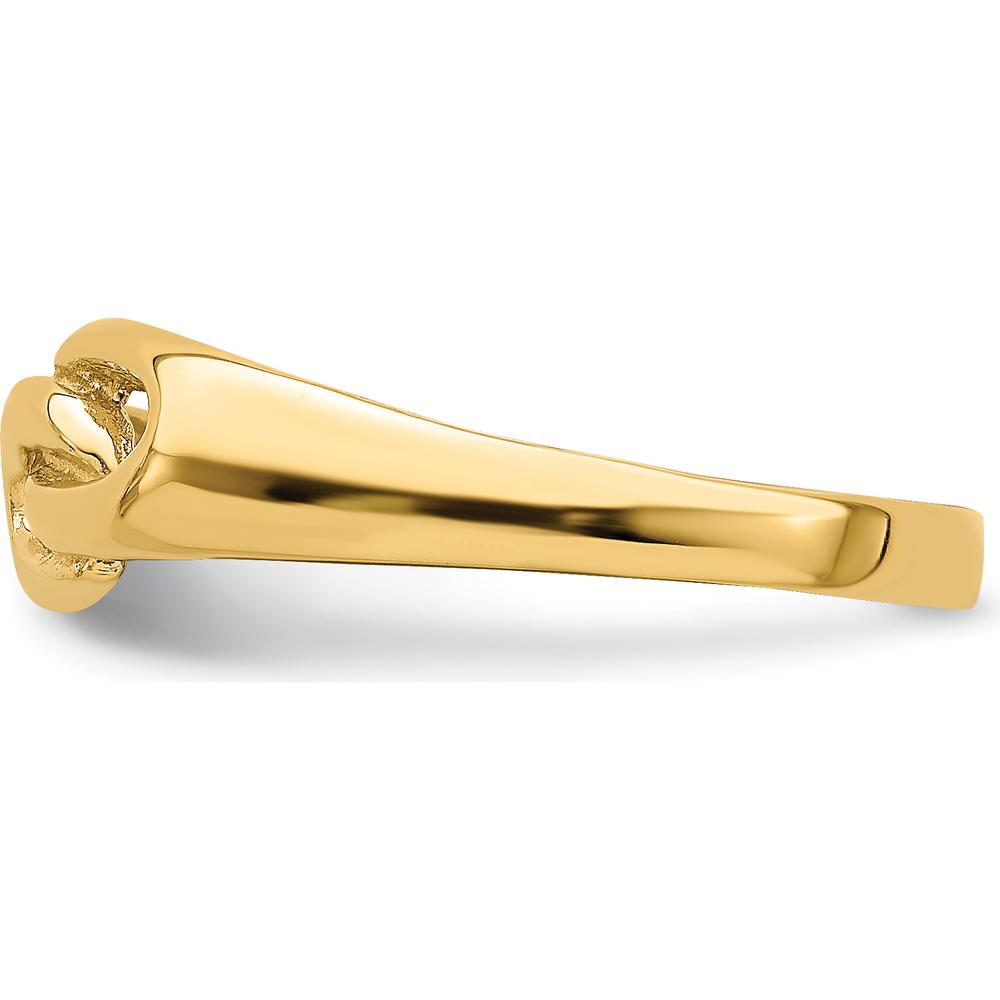 14K Yellow Gold Free Form Knot Fashion Ring with Polished Finish by Oro Pregiato