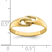 14K Yellow Gold Free Form Knot Fashion Ring with Polished Finish by Oro Pregiato