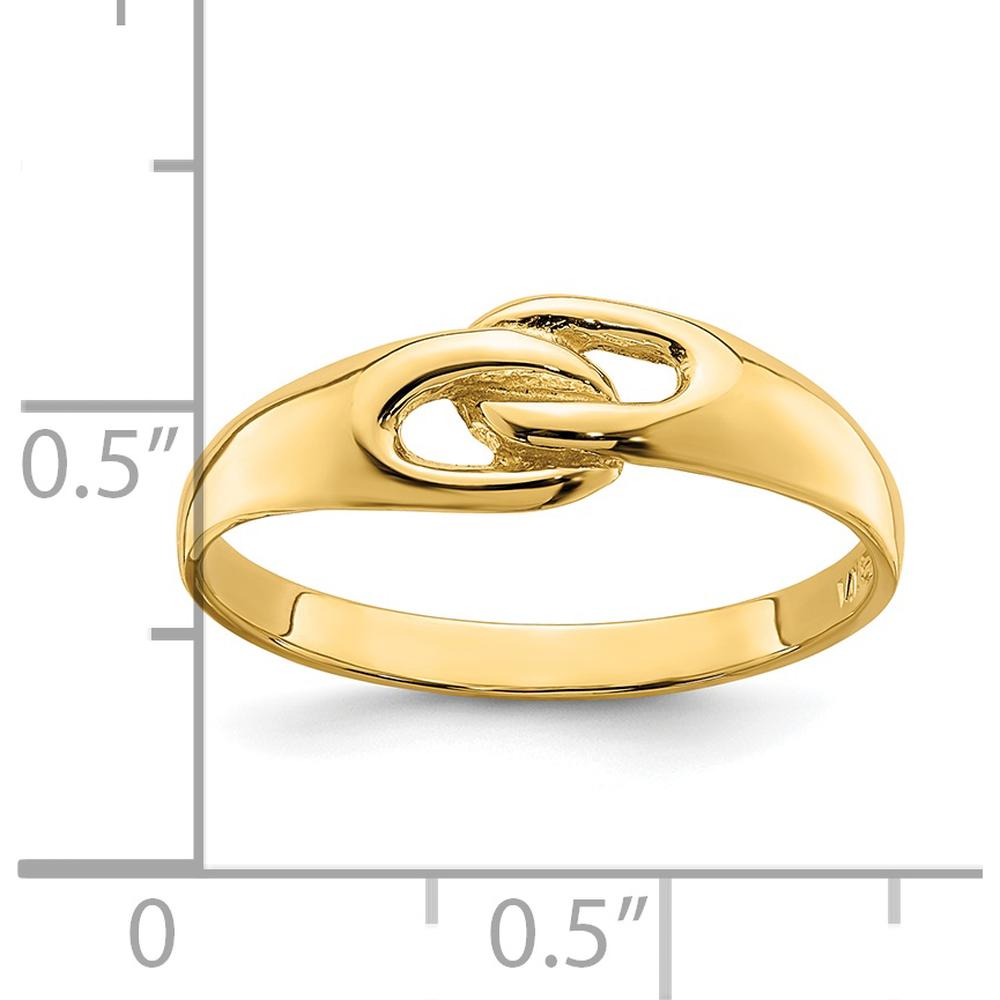 14K Yellow Gold Free Form Knot Fashion Ring with Polished Finish by Oro Pregiato