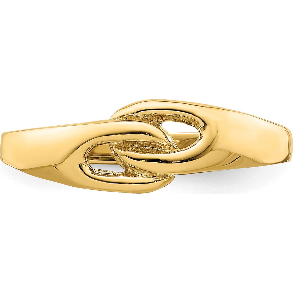 14K Yellow Gold Free Form Knot Fashion Ring with Polished Finish by Oro Pregiato