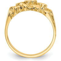 14K Yellow Gold Free Form Nugget Textured Fashion Ring by Oro Pregiato