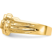 14K Yellow Gold Free Form Nugget Textured Fashion Ring by Oro Pregiato