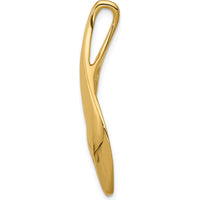14K Yellow Gold Free Form Polished Omega Slide Pendant by 0