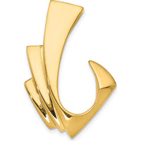 14K Yellow Gold Free Form Polished Slide Pendant for Omega Chains up to 8mm by 0