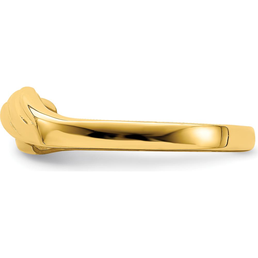 14K Yellow Gold Freeform Fashion Ring - Unique Tapered Band Design by Oro Pregiato