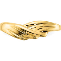 14K Yellow Gold Freeform Fashion Ring - Unique Tapered Band Design by Oro Pregiato