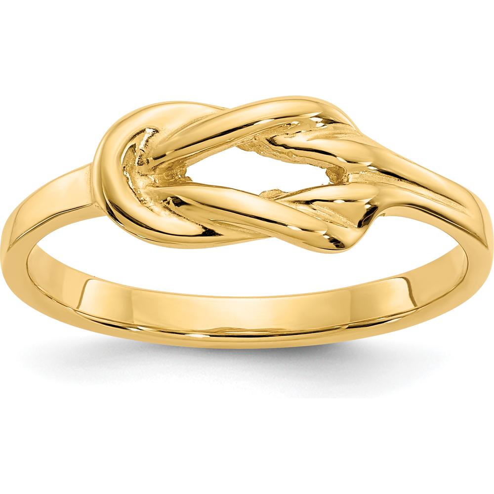 14K Yellow Gold Freeform Knot Fashion Ring - 2mm Band Width by Oro Pregiato