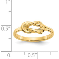 14K Yellow Gold Freeform Knot Fashion Ring - 2mm Band Width by Oro Pregiato