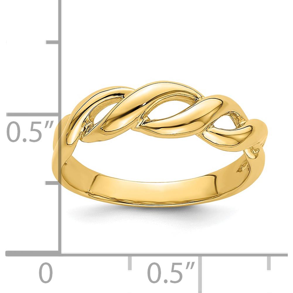 14K Yellow Gold Freeform Knot Ring by Oro Pregiato