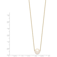 14K Yellow Gold Freshwater Cultured Pearl 10-11mm Cable Necklace - Elegant Women's Jewelry by Monteluci Fine Jewelry