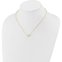 14K Yellow Gold Freshwater Cultured Pearl 10-11mm Cable Necklace - Elegant Women's Jewelry by Monteluci Fine Jewelry