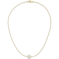 14K Yellow Gold Freshwater Cultured Pearl 10-11mm Cable Necklace - Elegant Women's Jewelry by Monteluci Fine Jewelry