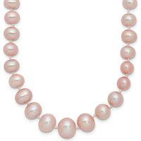 14K Yellow Gold Freshwater Cultured Pearl Graduated Necklace with Purple Pearls - 18" by Monteluci Fine Jewelry