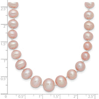 14K Yellow Gold Freshwater Cultured Pearl Graduated Necklace with Purple Pearls - 18" by Monteluci Fine Jewelry