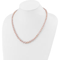 14K Yellow Gold Freshwater Cultured Pearl Graduated Necklace with Purple Pearls - 18" by Monteluci Fine Jewelry