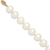 14K Yellow Gold Freshwater Cultured Pearl Necklace with Near-Round 11-12mm Pearls - 46 Pearls by Monteluci Fine Jewelry