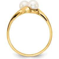 14K Yellow Gold Freshwater Cultured Pearl Ring with 4-5mm Button Pearls by Monteluci Fine Jewelry