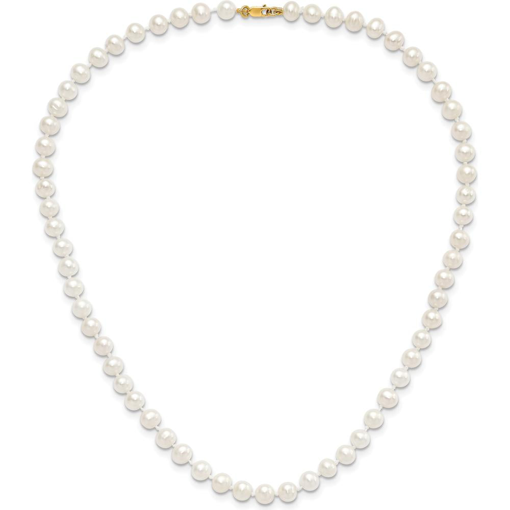 14K Yellow Gold Freshwater Cultured Pearl Set - Necklace, Bracelet & Earrings by Oro Pregiato