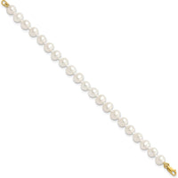 14K Yellow Gold Freshwater Cultured Pearl Set - Necklace, Bracelet & Earrings by Oro Pregiato
